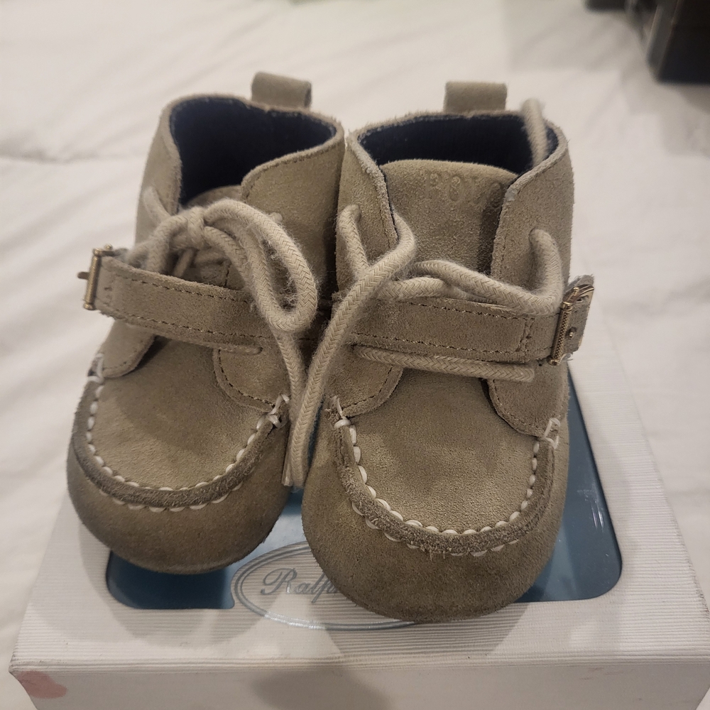 Ralph Lauren Kids Tan Suede Shoes